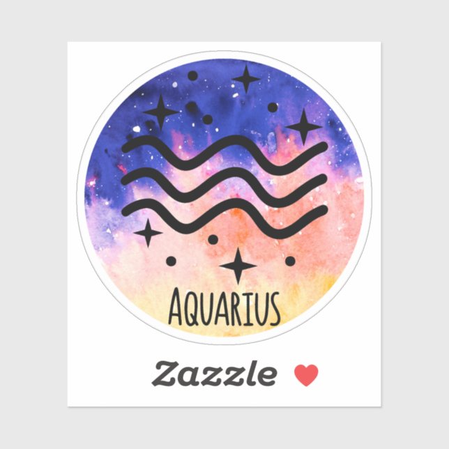 Autocollant Aquarius (Feuille)