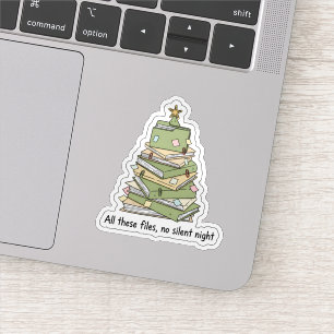 Autocollant arbre de fichiers de Noël