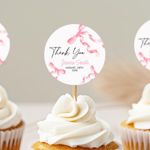 Autocollant Arc-en-ciel Rose Merci