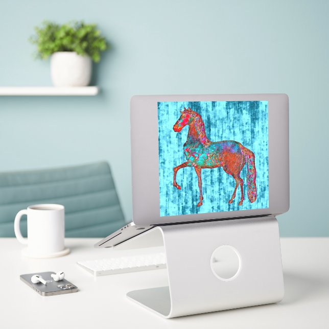 Autocollant Arrière - plan pour chevaux de style v (Ordinateur portable sur le bureau)