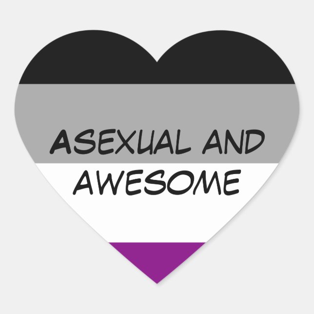 Autocollant Asexuel et Awesome (Devant)