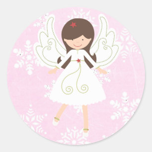 Autocollant assez rose d'ange de Noël