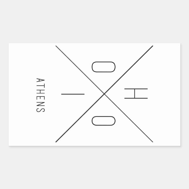 Autocollant Athènes Ohio (Devant)