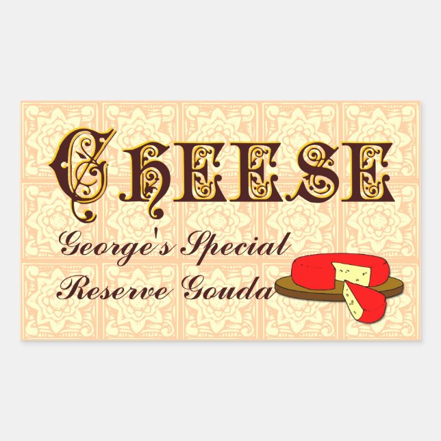 Autocollant au fromage maison personnalisé (Devant)