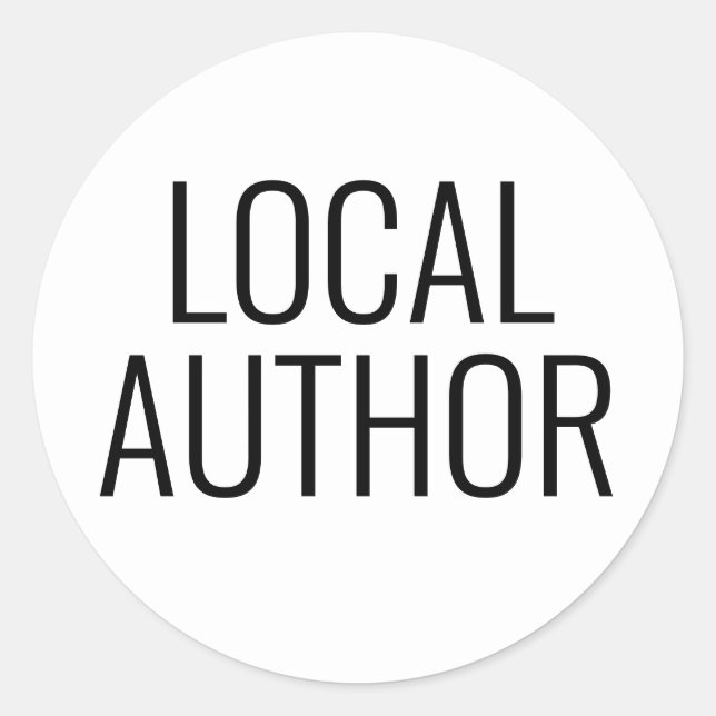 Autocollant AUTEUR LOCAL pour livres (Devant)