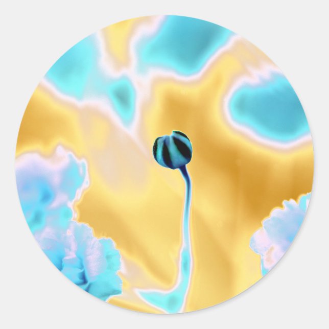 Autocollant avec impression de fleurs de couleurs  (Devant)