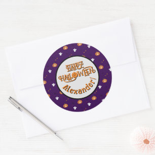 Autocollant avec motif et message effrayant pour H