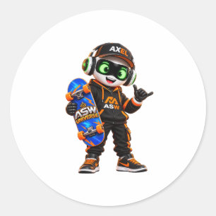 Autocollant - Axel Cyber Skater Robot - Univers AS