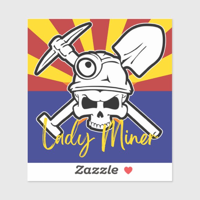 Autocollant AZ Lady Miner (Feuille)