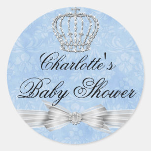 Autocollant Baby Shower Little Prince Diamond Crow