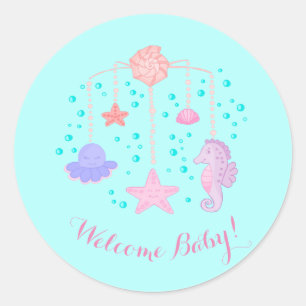 Autocollant Baby shower mobile Ocean Crib