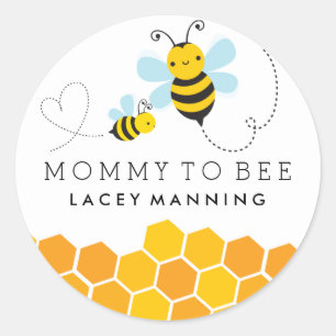 Autocollant Baby Shower Mommy To Bee