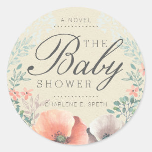 AUTOCOLLANT Baby shower Vintage Floral Storybook