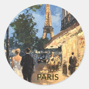 Autocollant Belle Aquarelle de Voyage à Paris