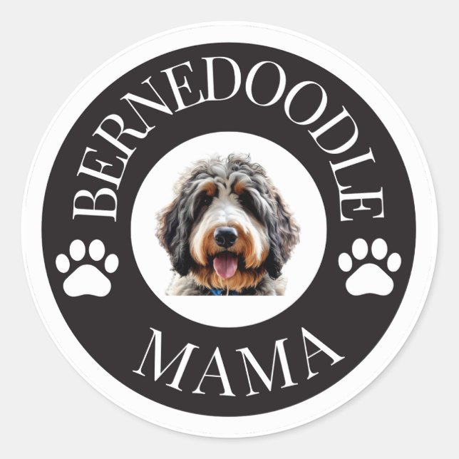 Autocollant Bernedoodle Mama (Devant)