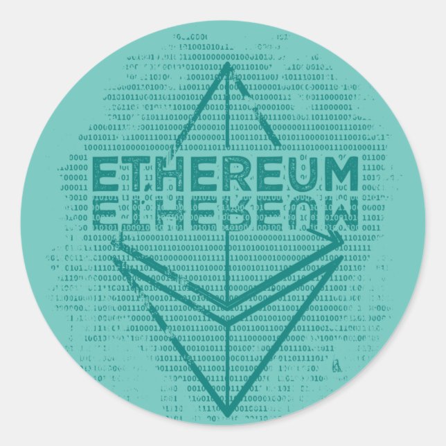 Autocollant Binary Ethereum (Devant)