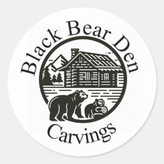 Autocollant Black Bear Den Carvings