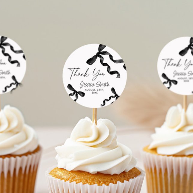 Autocollant Black Bow Merci (Créateur téléchargé)