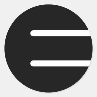 Autocollant "Black E" de musique Ember - 3"
