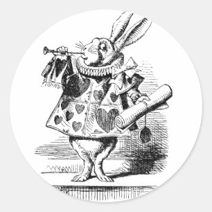 Autocollant blanc de lapin