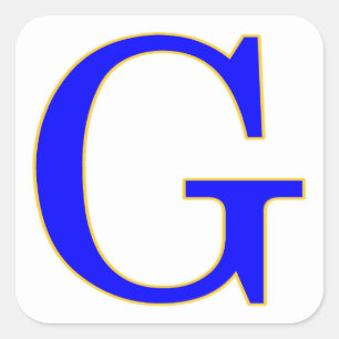 Autocollant bleu de la lettre G