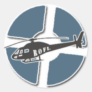 Autocollant BLEU d'hélicoptère de RoFL