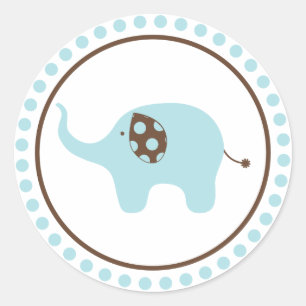 Autocollant bleu éléphant