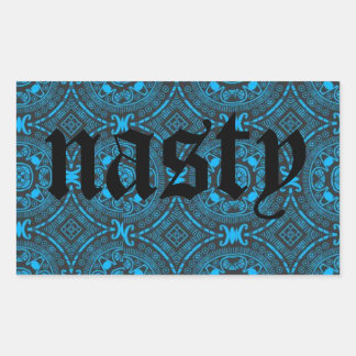 autocollant bleu méchant