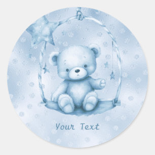 Autocollant bleu Teddy Bear