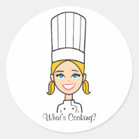 Autocollant blond de bande dessinée de chef -