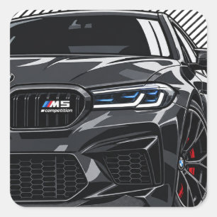 Autocollant BMW M5 Competition Black Sports Car –