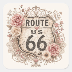 Autocollant Boho Shabby Chic Mother Road