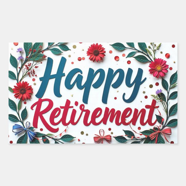 Autocollant Bonne Retraite (Pretty Happy Retirement celebration stickers!)