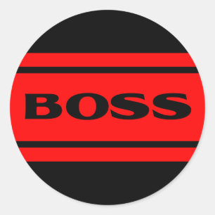 Autocollant Boss Stripes Black Red Race