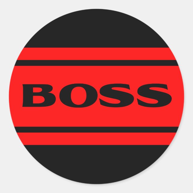 Autocollant Boss Stripes Black Red Race (Devant)