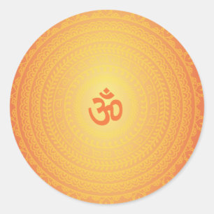 Autocollant bouddhiste de l'OM Mandela de yoga