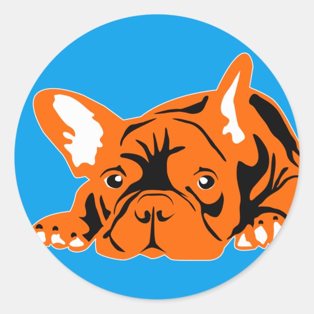 Autocollant Bouledogue Français intérieur (Devant)