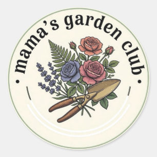 Autocollant Bouquet Mama Rose du Retro Garden Club