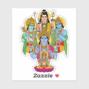 Autocollant Brahma Vishnu Shiva Ram Krishna