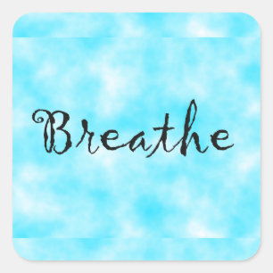 Autocollant Breathe-carré