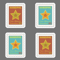 Autocollant Briefmarken vom Weihnachtsmann