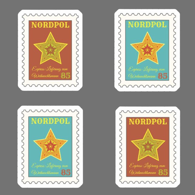 Autocollant Briefmarken vom Weihnachtsmann (Créateur téléchargé)