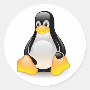 Autocollant brillant de pingouin de Tux Linux