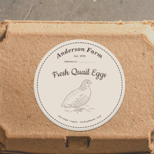 Autocollant Brown Étiquette des oeufs de quilles d