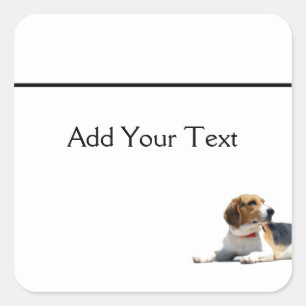 Autocollant Brown noir et blanc Beagle chien