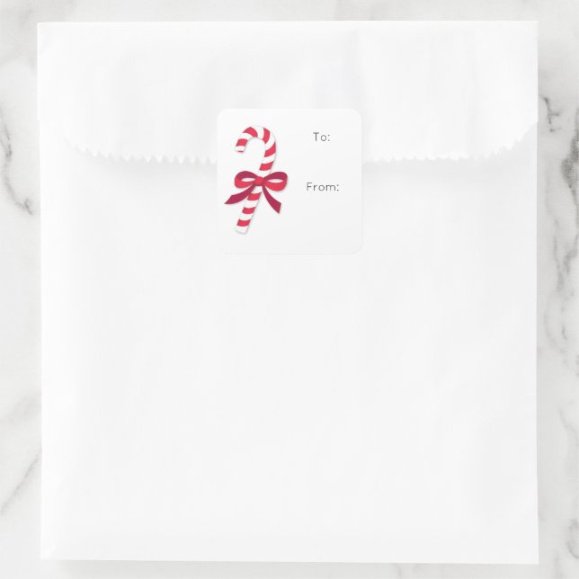 Autocollant cadeau de fête de canne à canne (Sac)