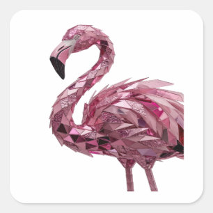 Autocollant Cadeau FLAMINGO Rose Personnalisé