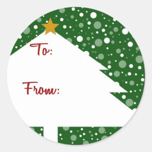 Autocollant Cadeau Sapin Noël