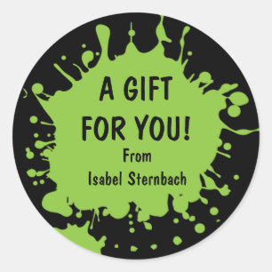 Autocollant cadeau Splat