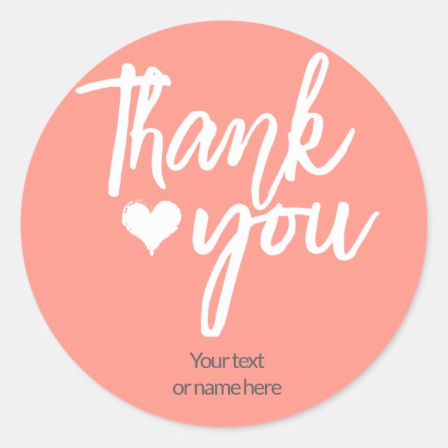 autocollant calligraphique Merci (Devant)